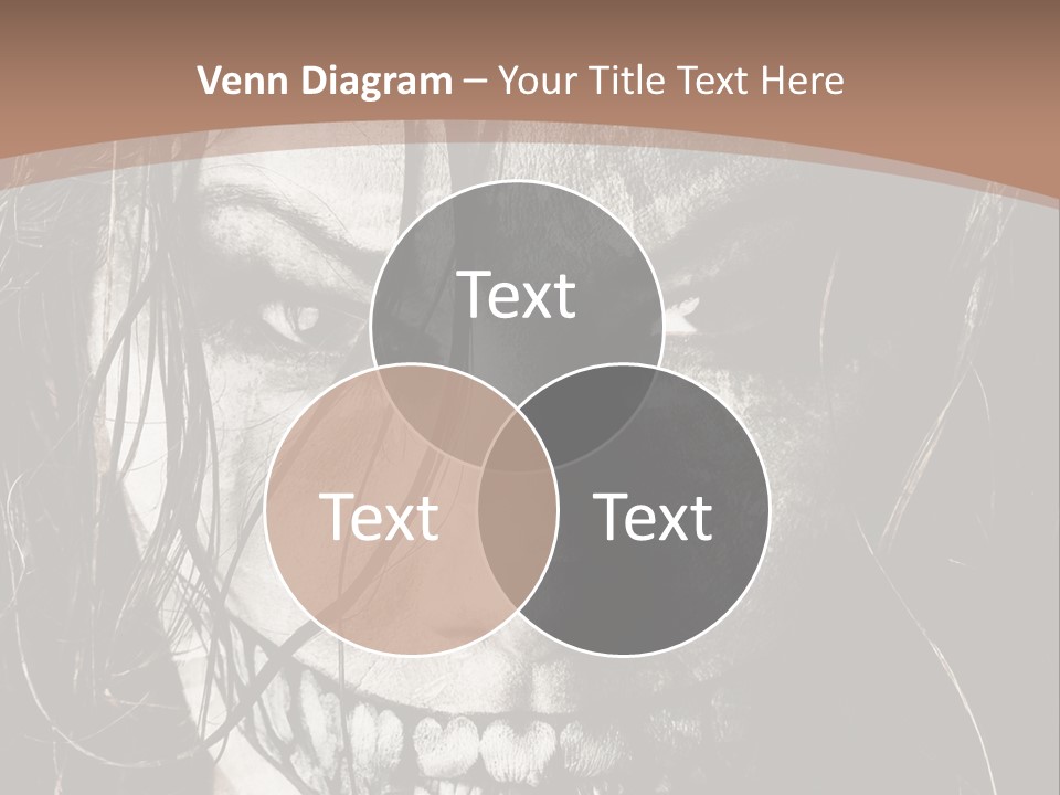 Horror Woman Painted PowerPoint Template