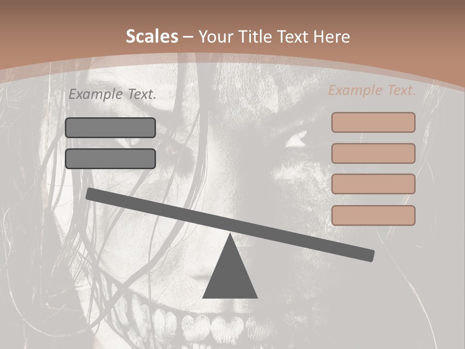 Horror Woman Painted PowerPoint Template