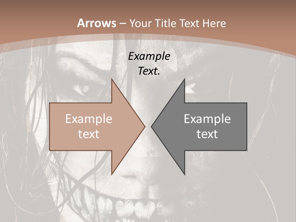 Horror Woman Painted PowerPoint Template