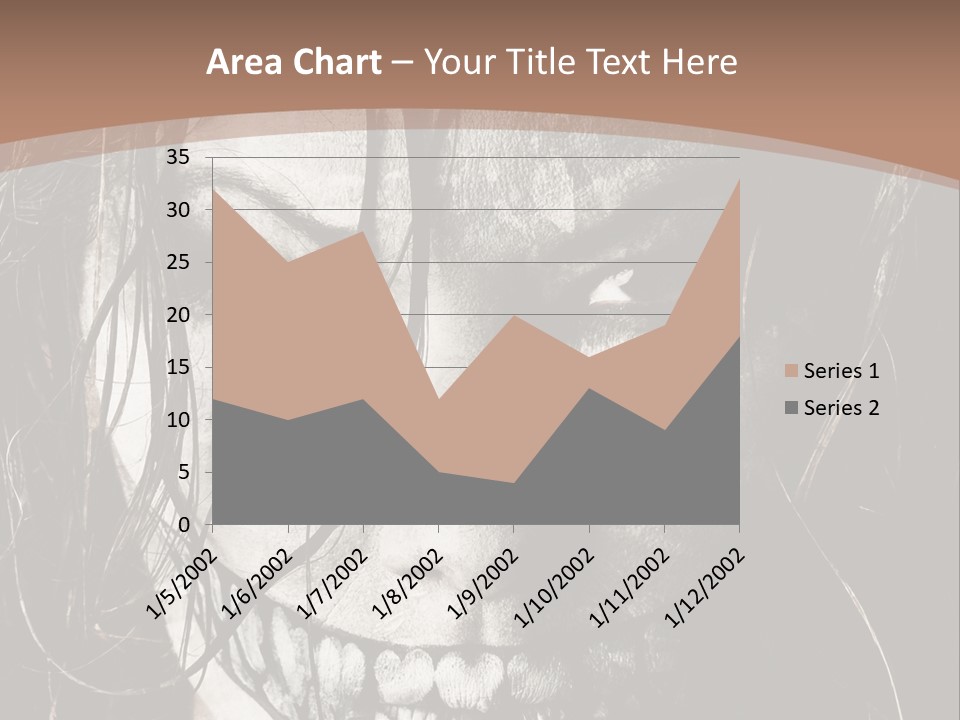 Horror Woman Painted PowerPoint Template