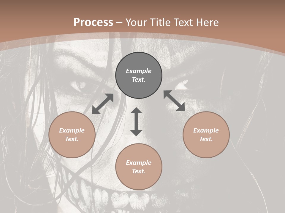 Horror Woman Painted PowerPoint Template