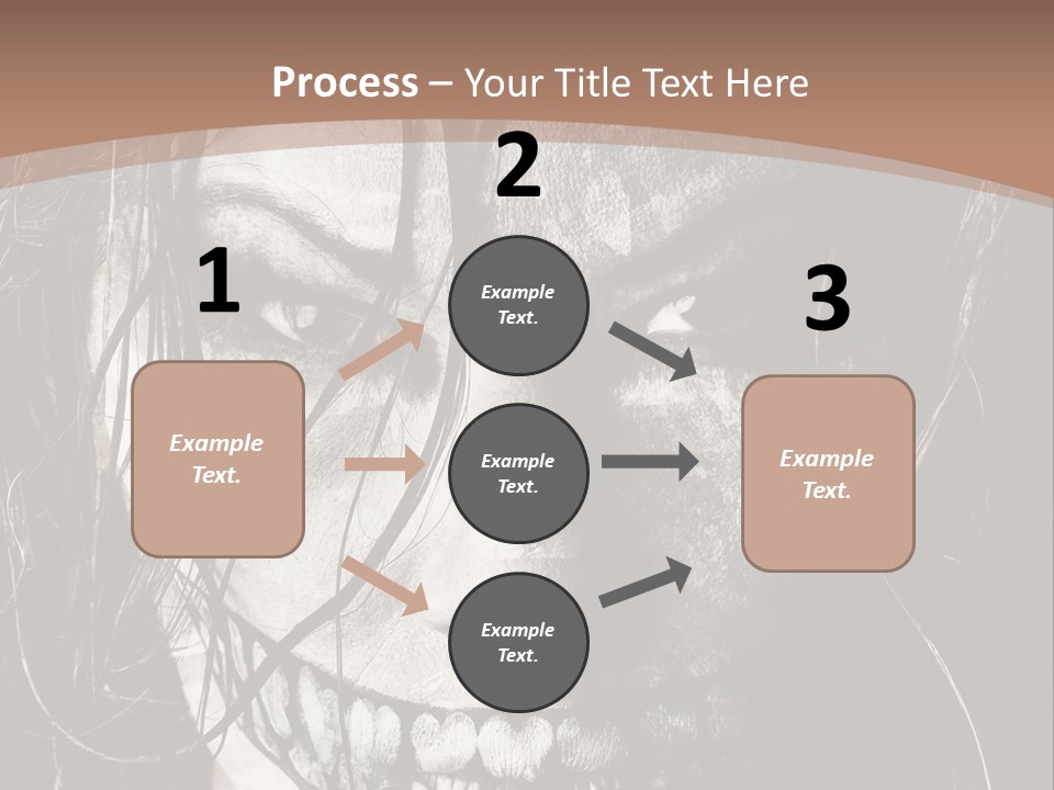 Horror Woman Painted PowerPoint Template