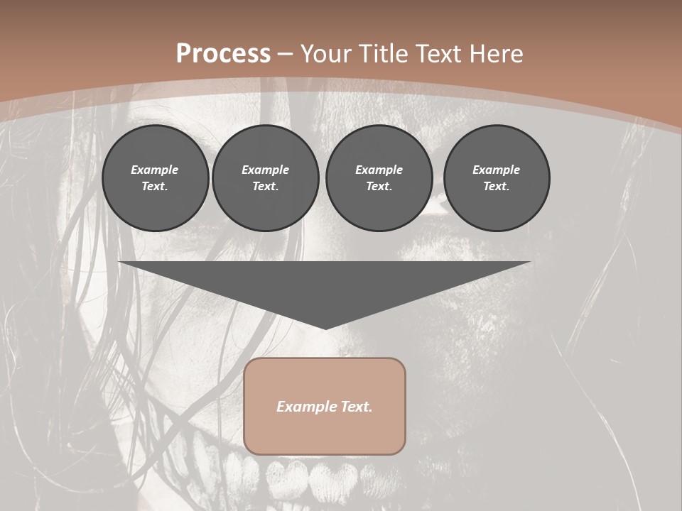 Horror Woman Painted PowerPoint Template