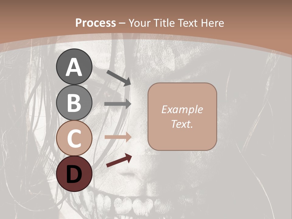 Horror Woman Painted PowerPoint Template