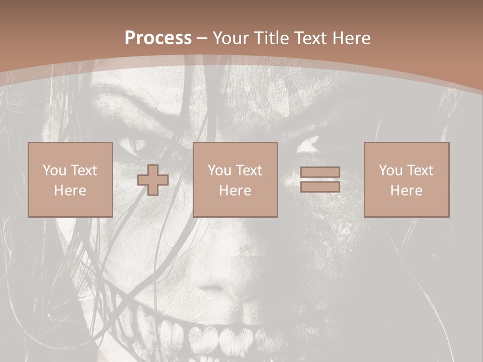 Horror Woman Painted PowerPoint Template