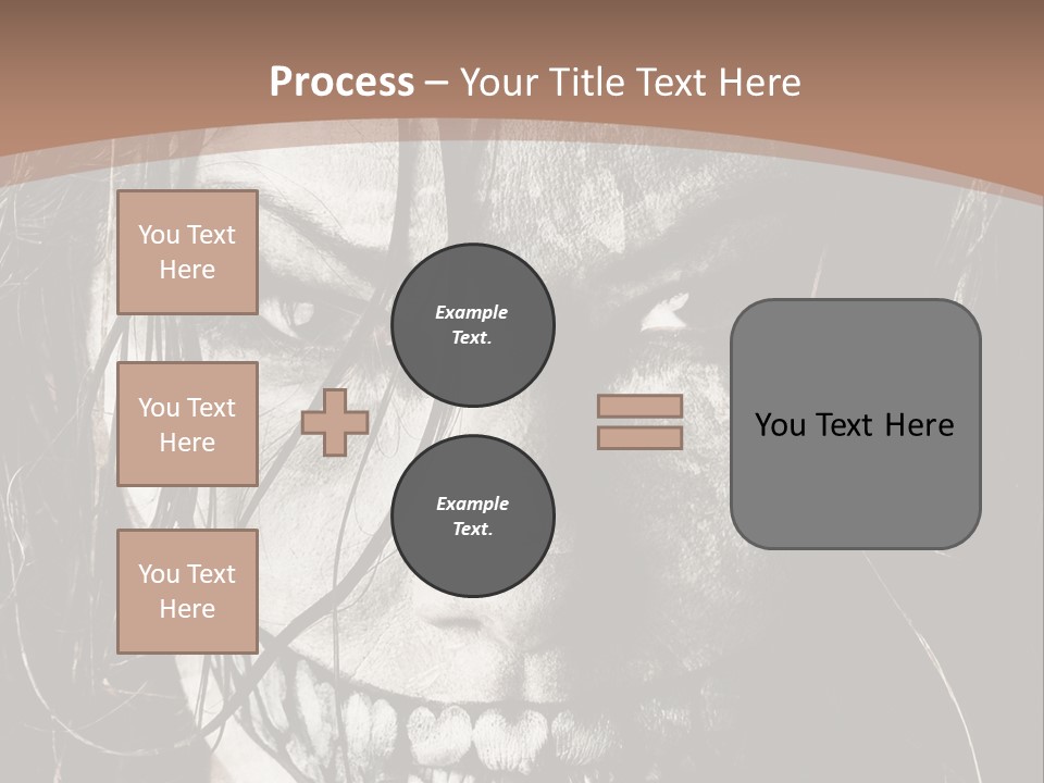 Horror Woman Painted PowerPoint Template