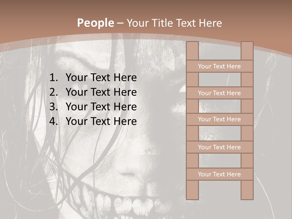 Horror Woman Painted PowerPoint Template
