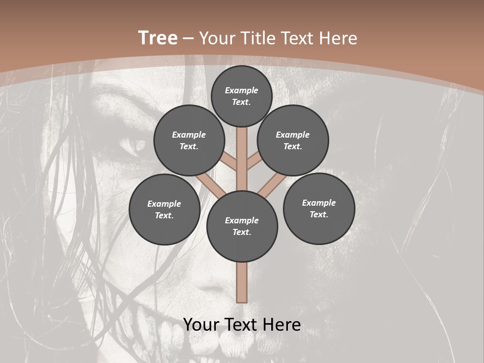 Horror Woman Painted PowerPoint Template
