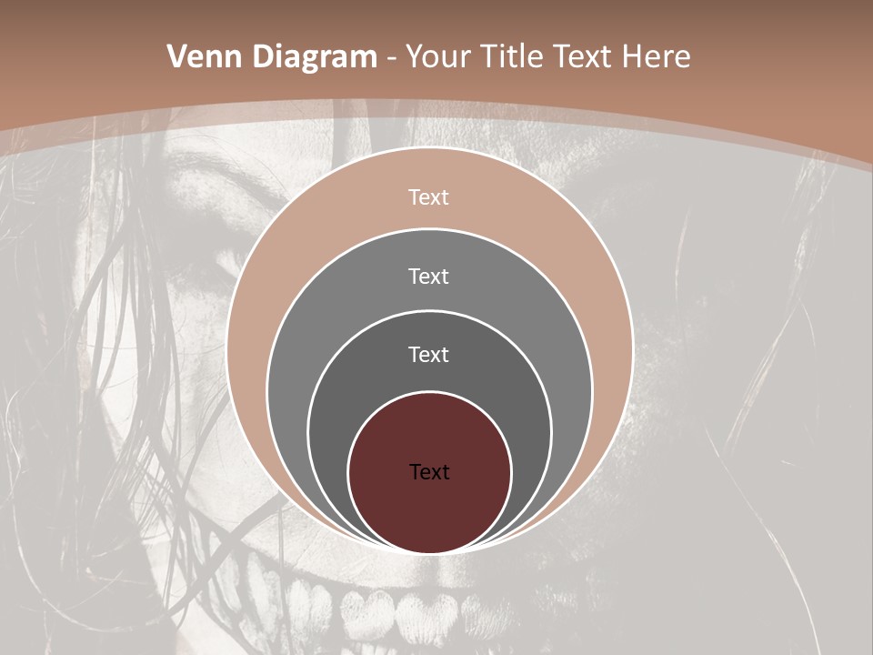 Horror Woman Painted PowerPoint Template