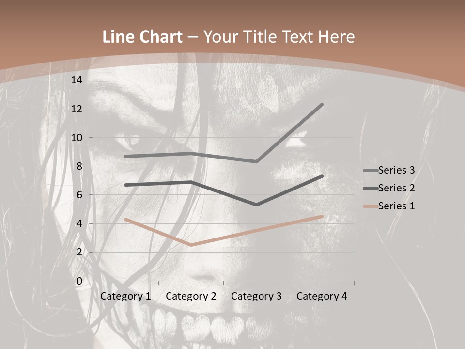Horror Woman Painted PowerPoint Template