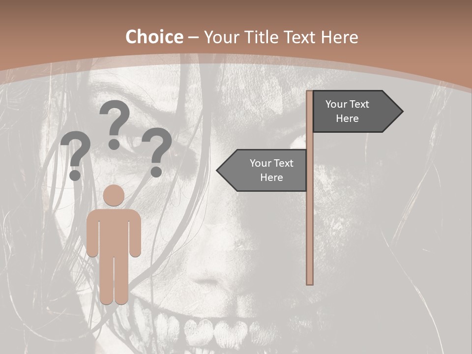 Horror Woman Painted PowerPoint Template