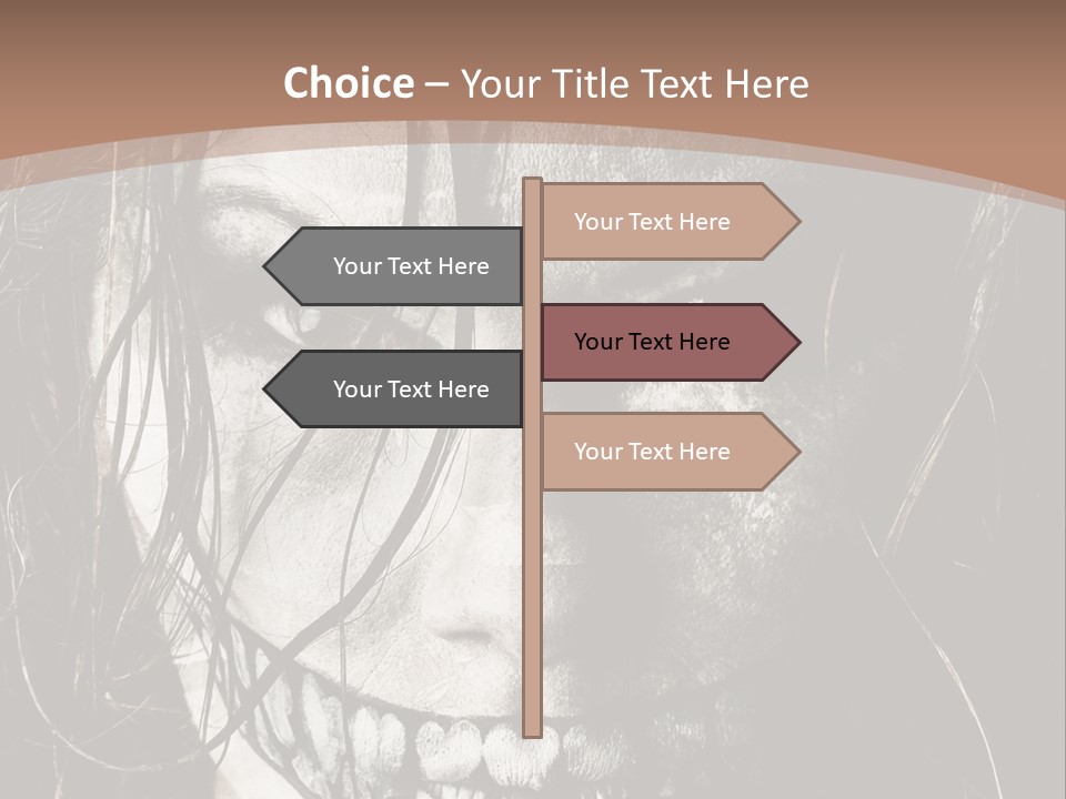 Horror Woman Painted PowerPoint Template
