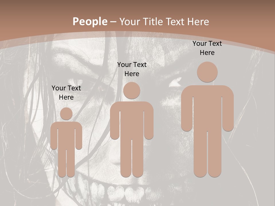 Horror Woman Painted PowerPoint Template