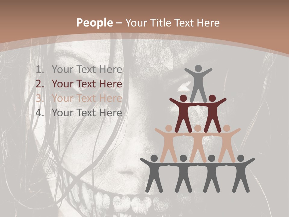 Horror Woman Painted PowerPoint Template