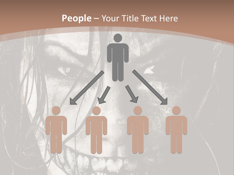 Horror Woman Painted PowerPoint Template