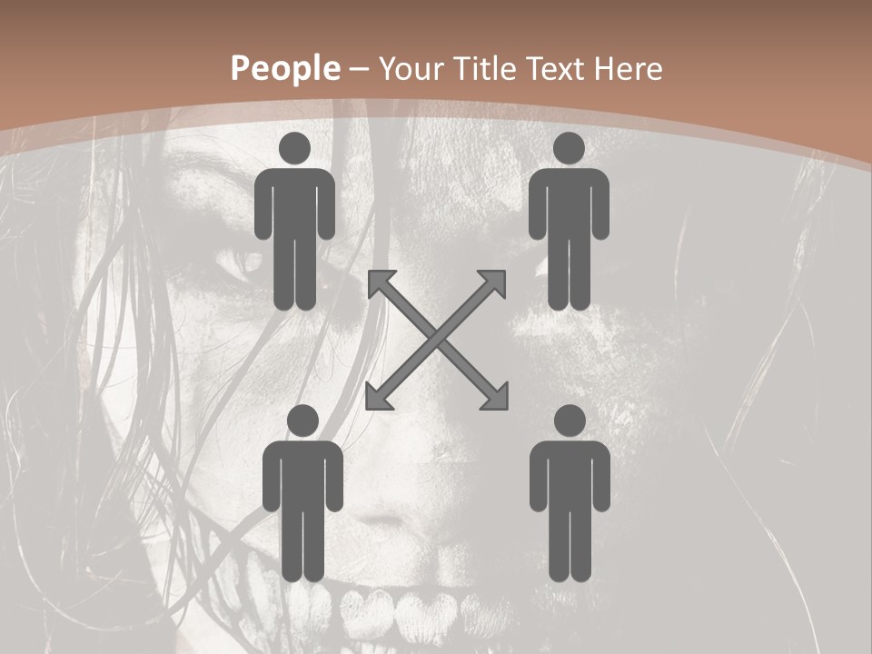 Horror Woman Painted PowerPoint Template
