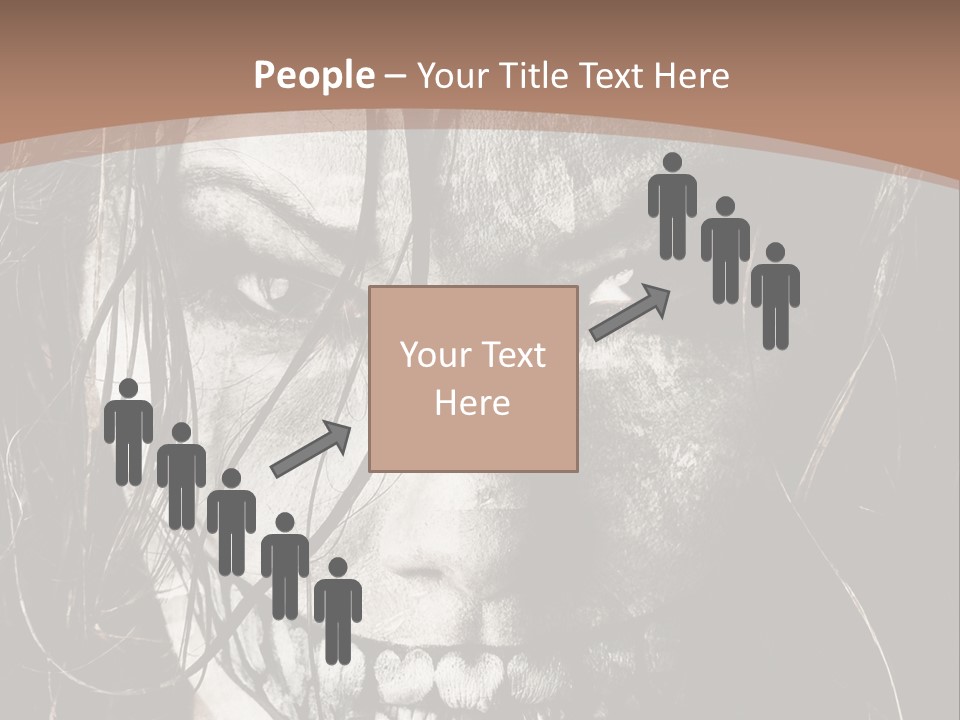 Horror Woman Painted PowerPoint Template
