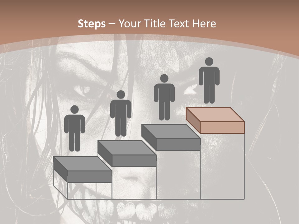 Horror Woman Painted PowerPoint Template