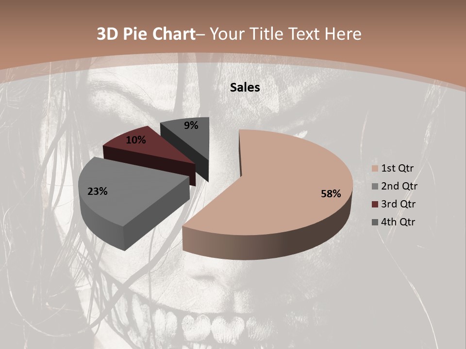 Horror Woman Painted PowerPoint Template