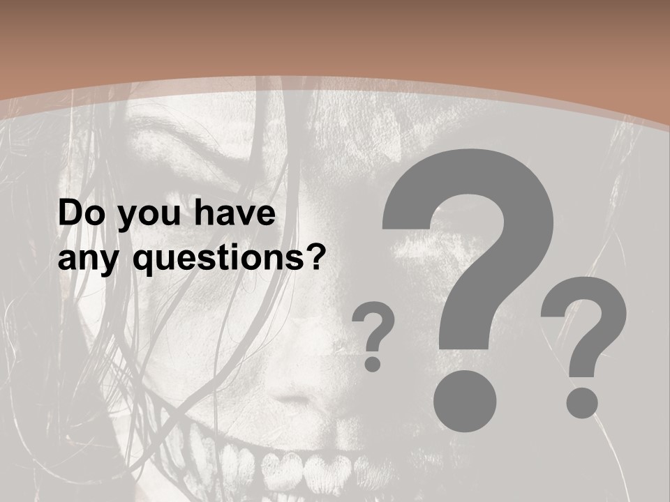 Horror Woman Painted PowerPoint Template