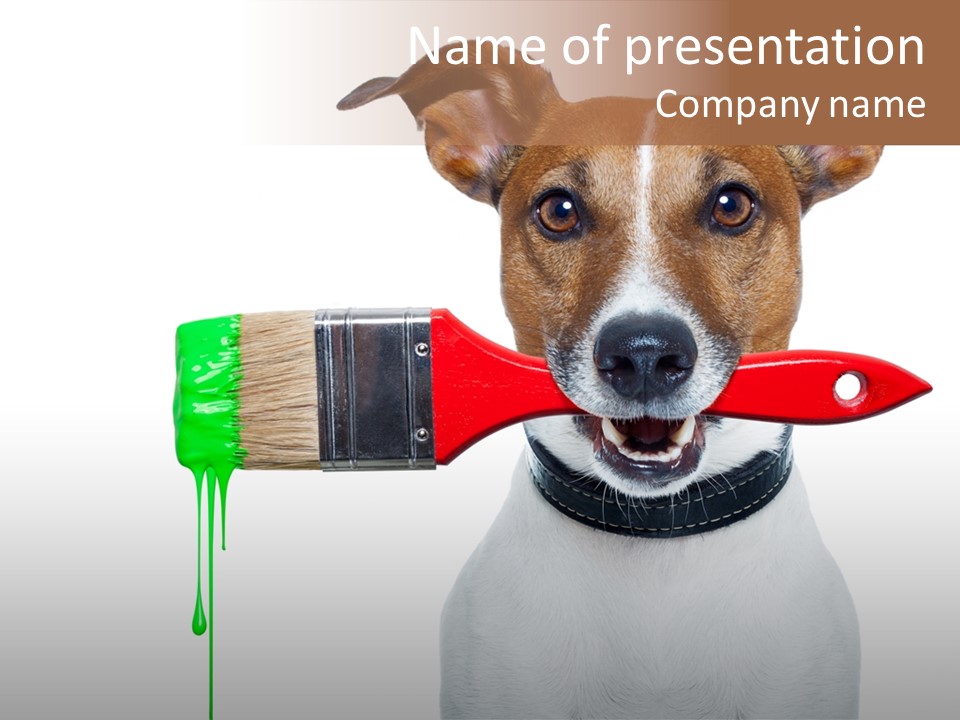 Builder Decoration Dog PowerPoint Template