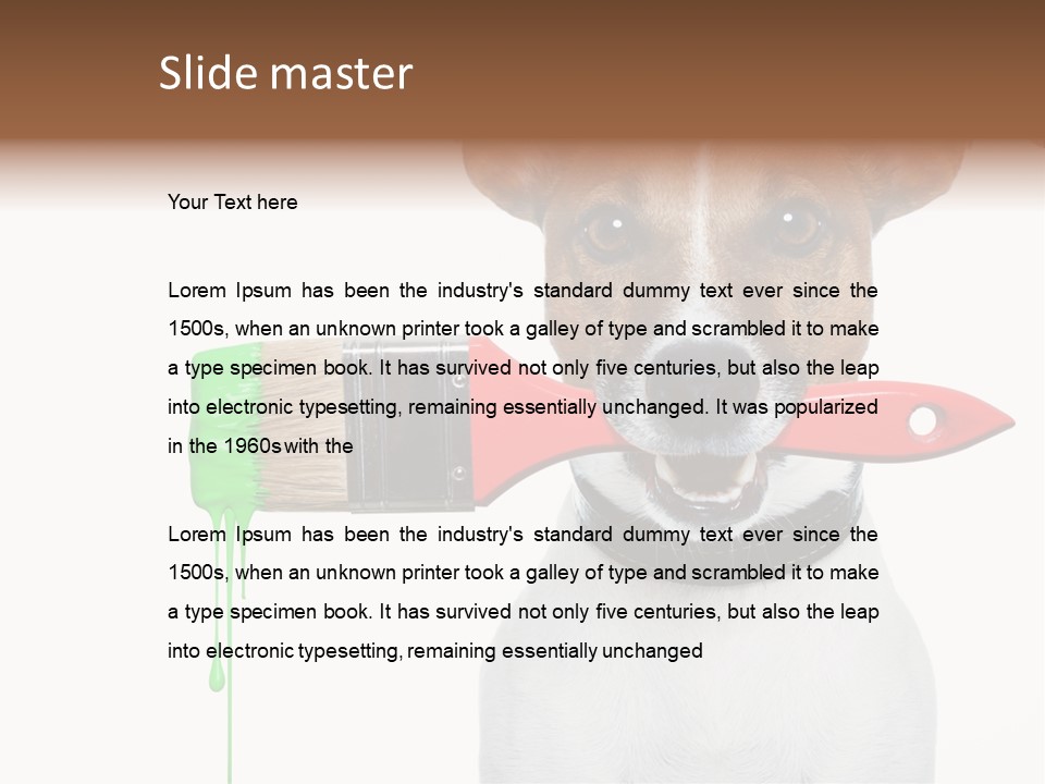 Builder Decoration Dog PowerPoint Template