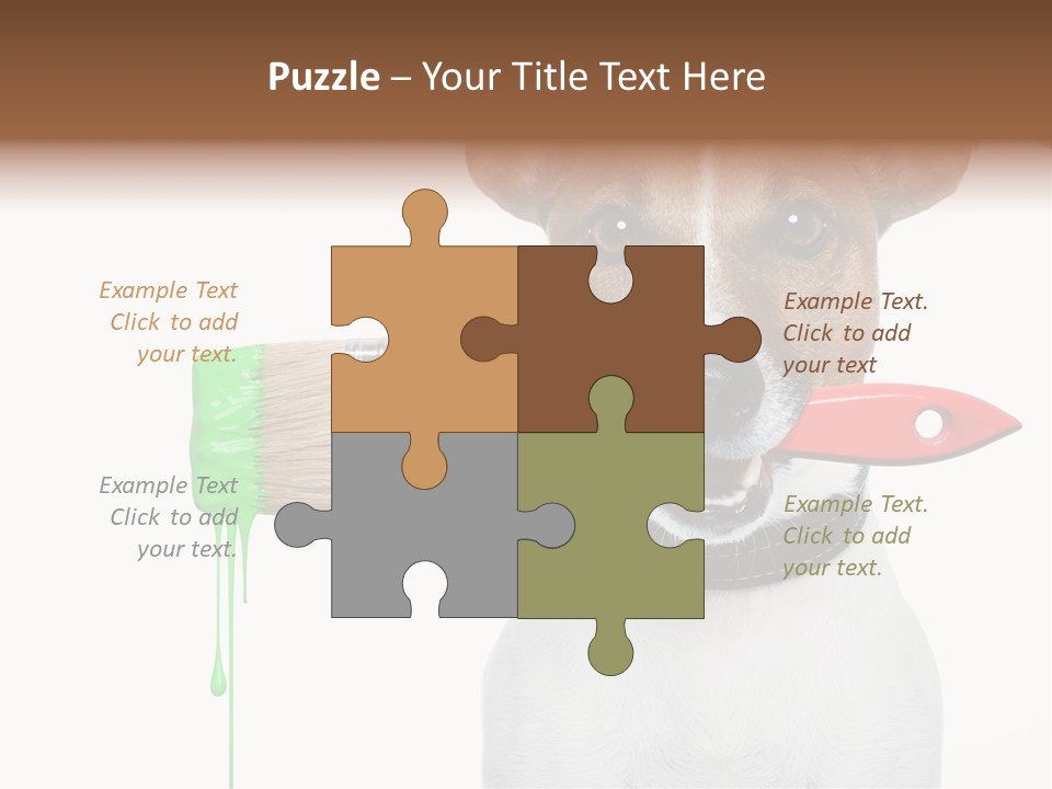 Builder Decoration Dog PowerPoint Template