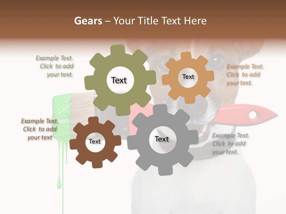 Builder Decoration Dog PowerPoint Template