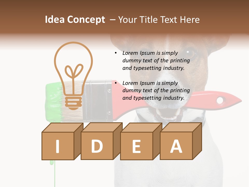 Builder Decoration Dog PowerPoint Template