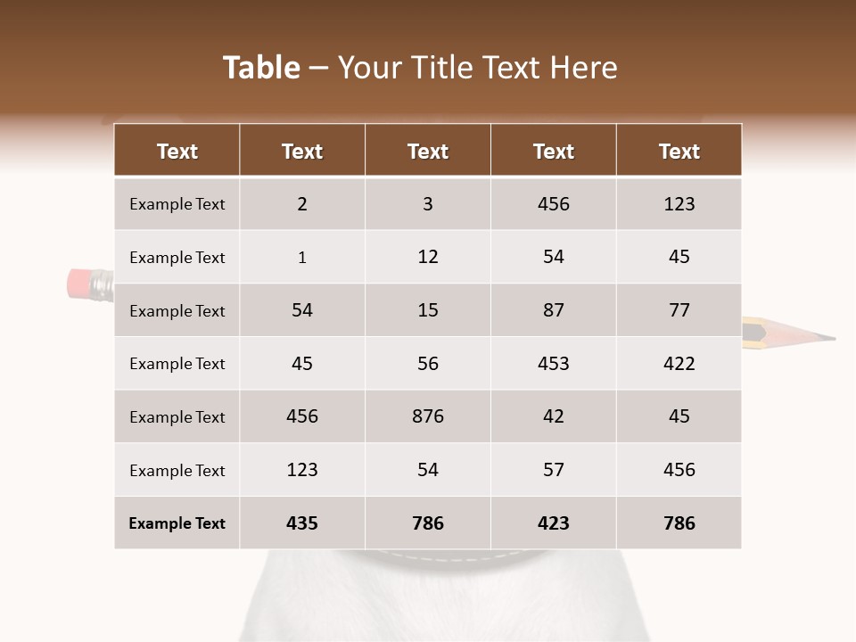 Chart Portrait Wood PowerPoint Template