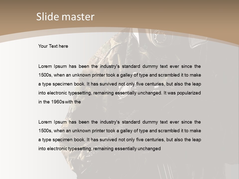 Warrior Handsome Guard PowerPoint Template