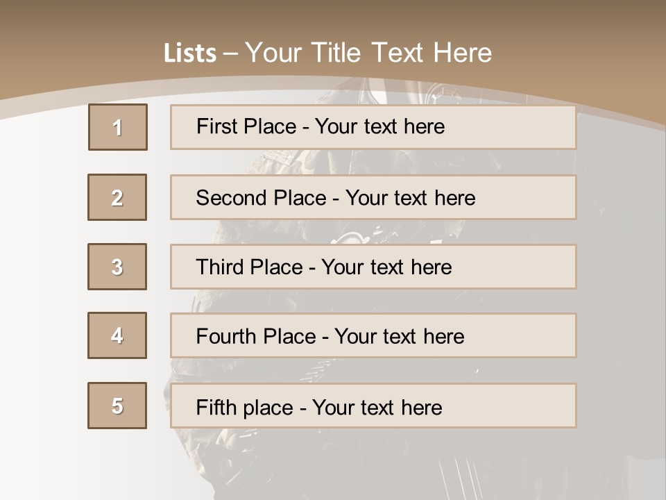 Warrior Handsome Guard PowerPoint Template
