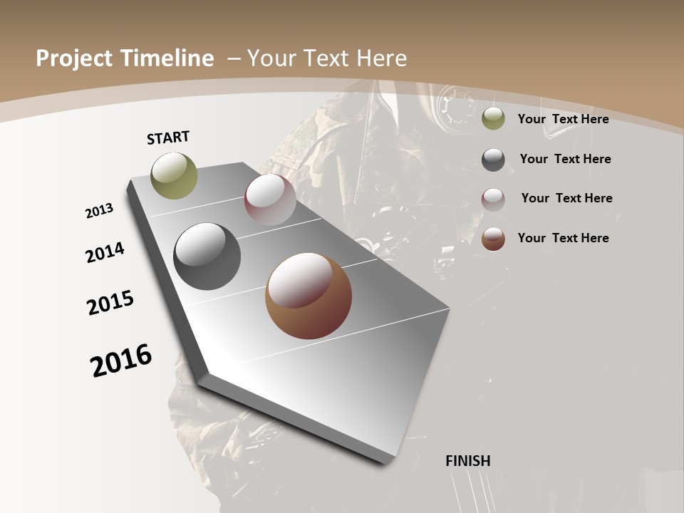 Warrior Handsome Guard PowerPoint Template