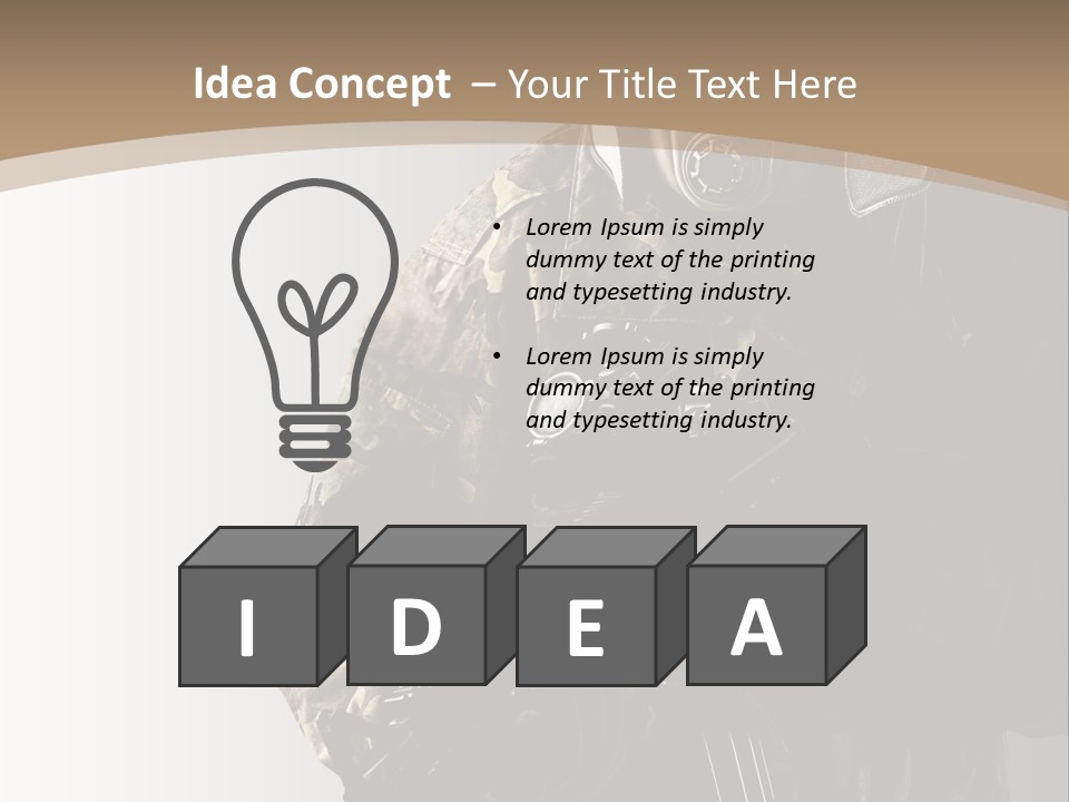 Warrior Handsome Guard PowerPoint Template