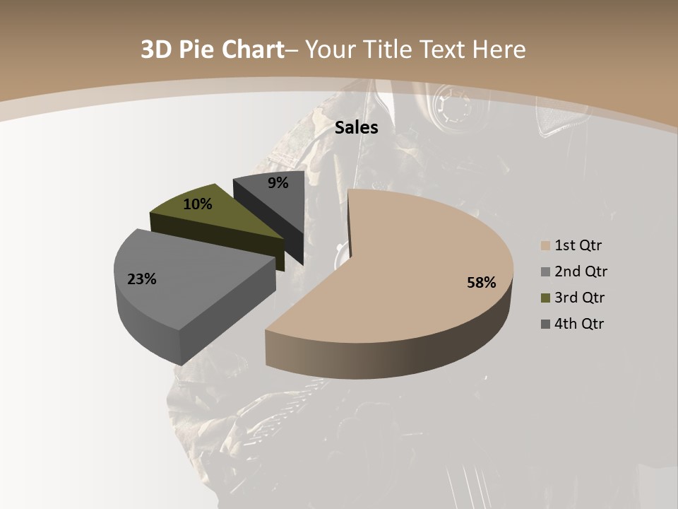 Warrior Handsome Guard PowerPoint Template