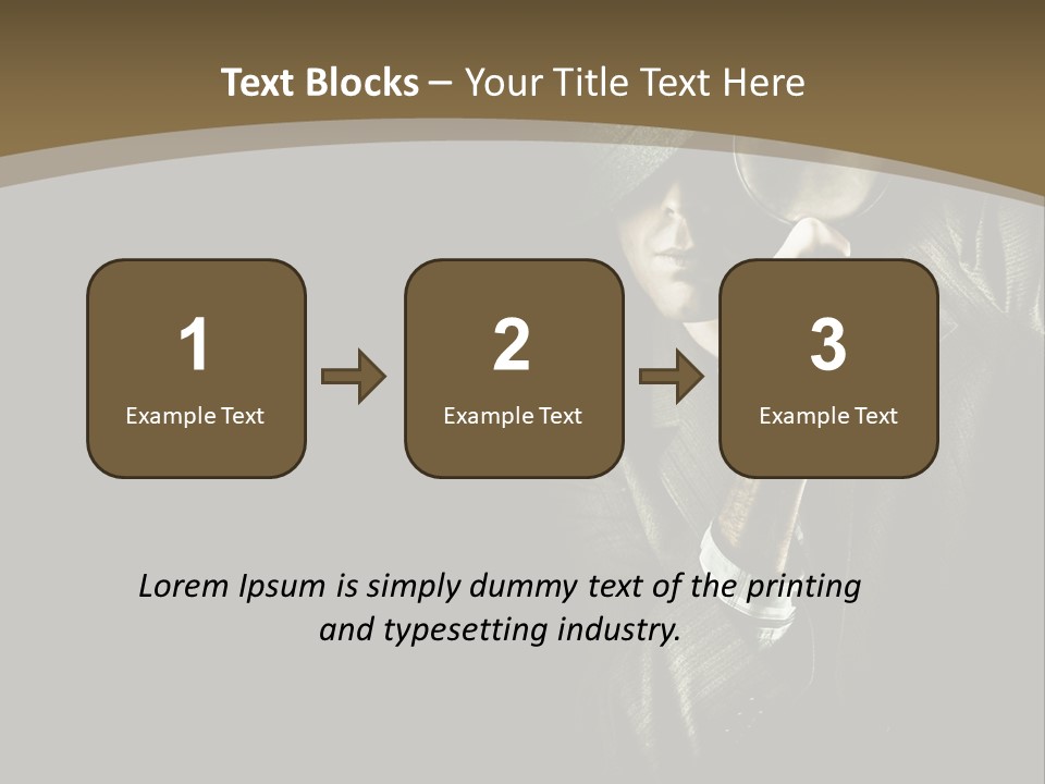 Think Develop Black PowerPoint Template