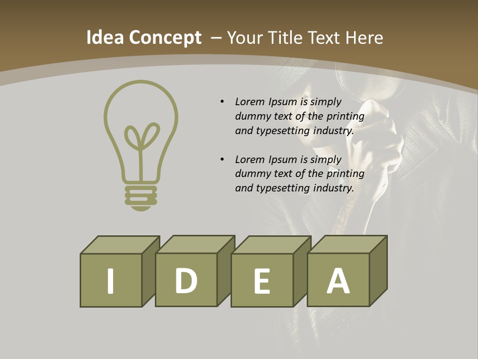 Think Develop Black PowerPoint Template