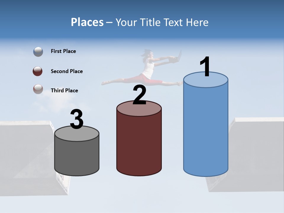 Woman Freedom Cloud PowerPoint Template