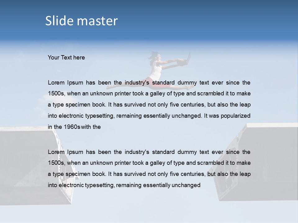 Woman Freedom Cloud PowerPoint Template