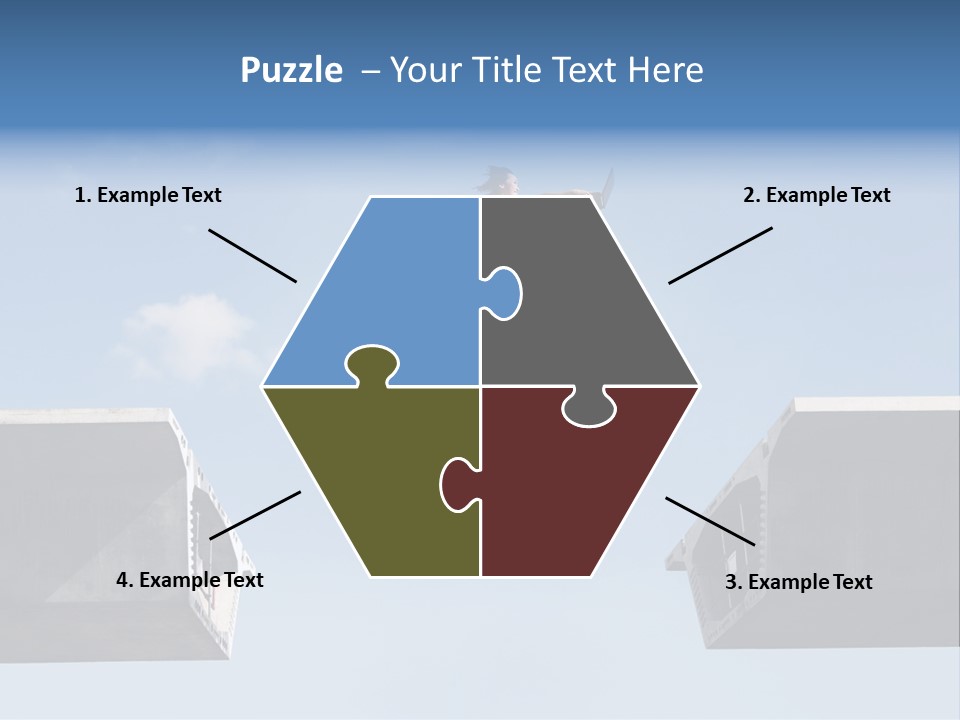 Woman Freedom Cloud PowerPoint Template