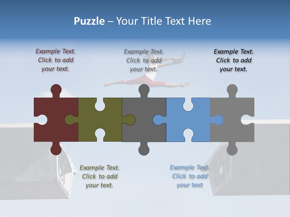 Woman Freedom Cloud PowerPoint Template