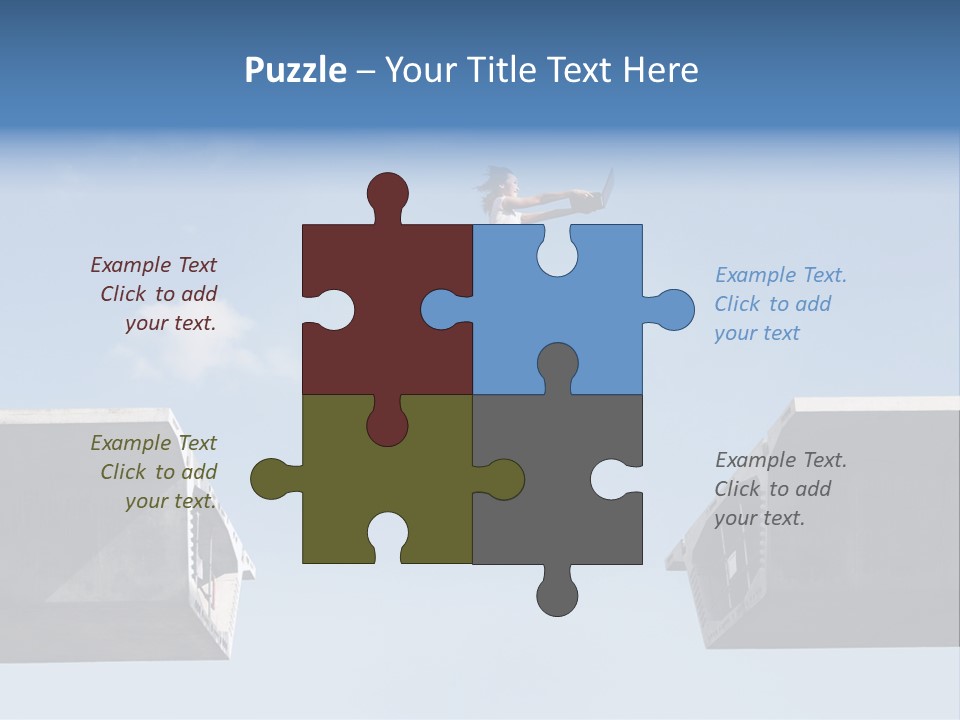 Woman Freedom Cloud PowerPoint Template