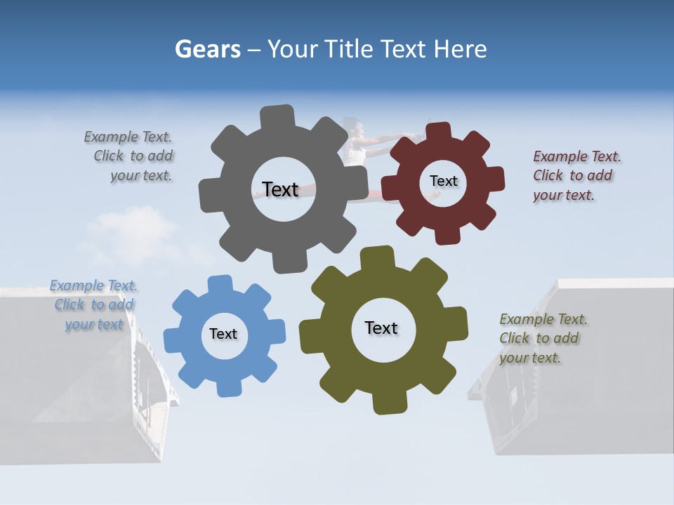 Woman Freedom Cloud PowerPoint Template