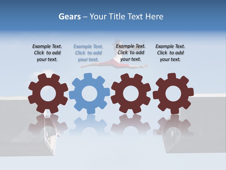 Woman Freedom Cloud PowerPoint Template