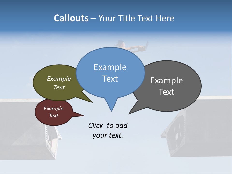 Woman Freedom Cloud PowerPoint Template