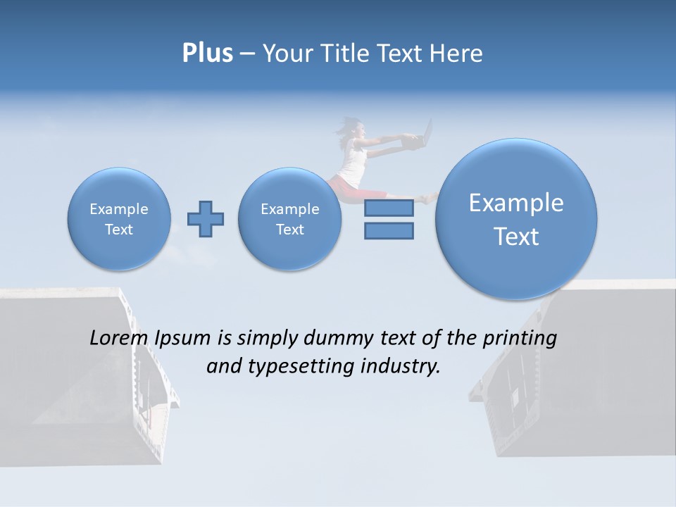 Woman Freedom Cloud PowerPoint Template