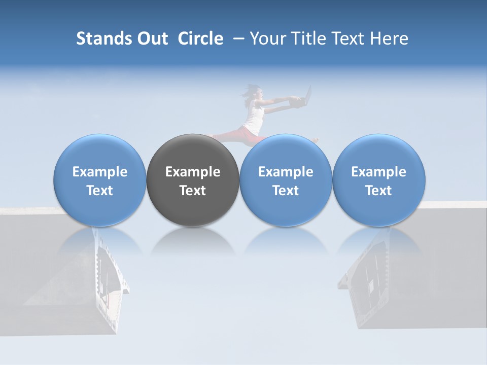 Woman Freedom Cloud PowerPoint Template