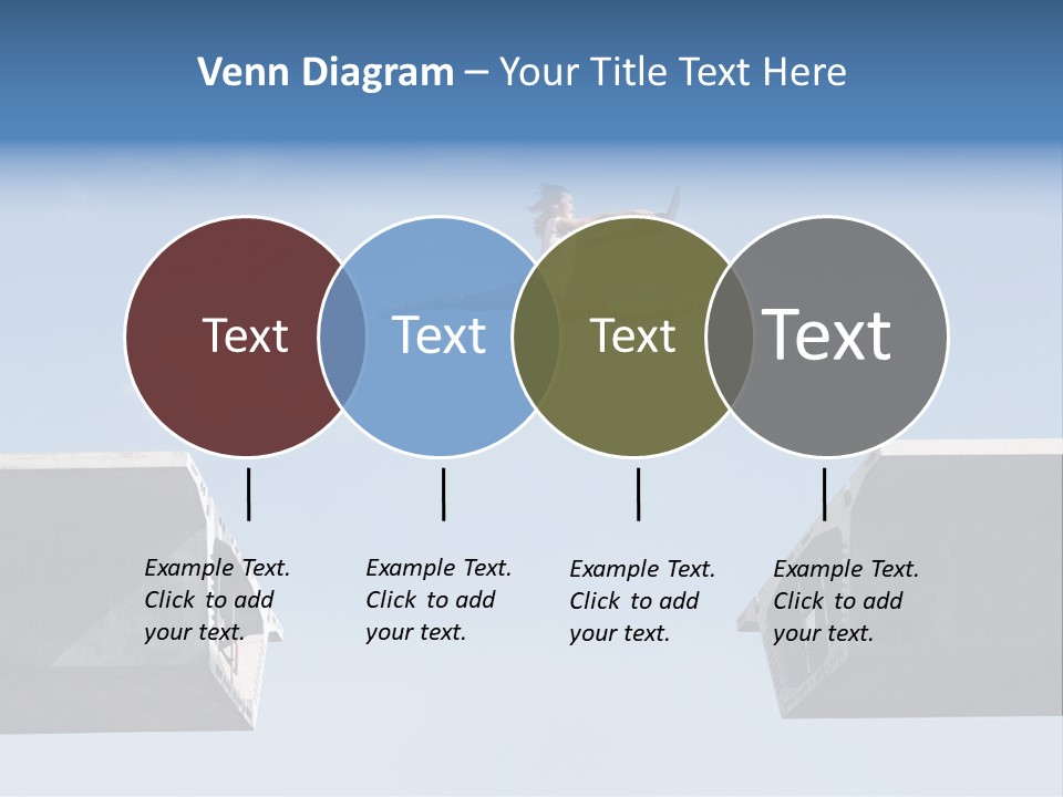 Woman Freedom Cloud PowerPoint Template