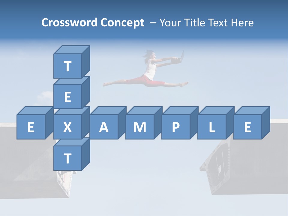 Woman Freedom Cloud PowerPoint Template