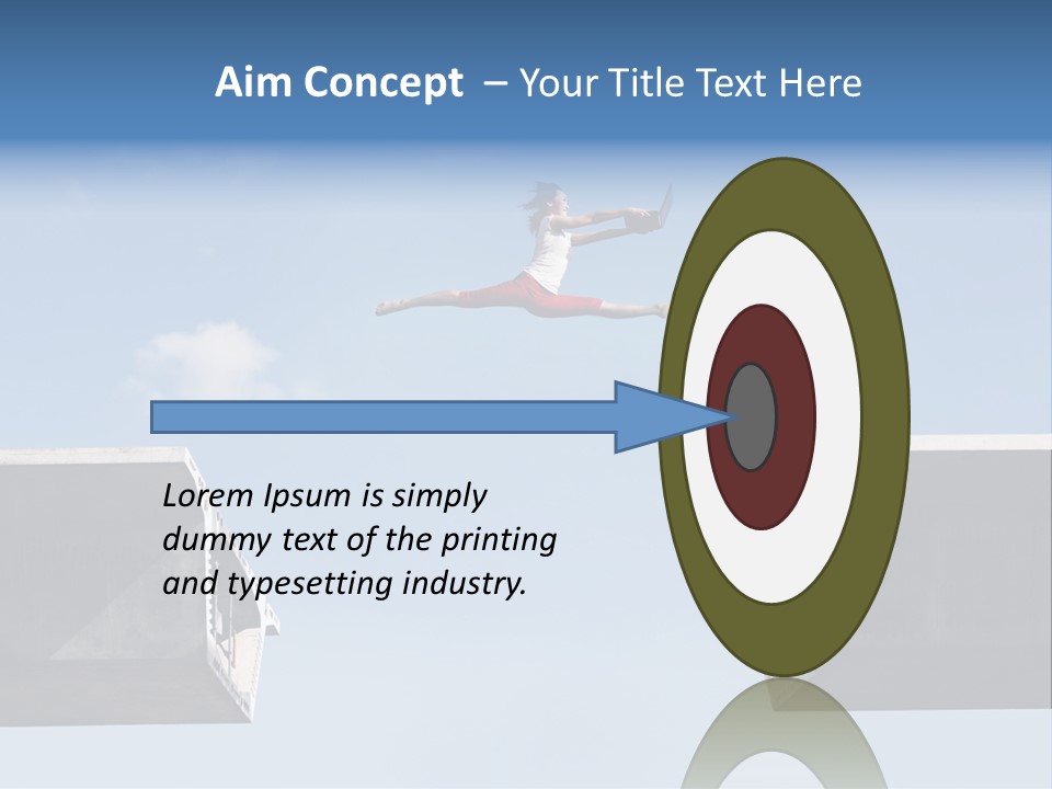 Woman Freedom Cloud PowerPoint Template